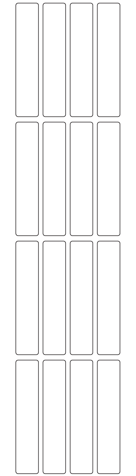 Rectangle Labels 20mm x 100mm - 2670 labels per roll