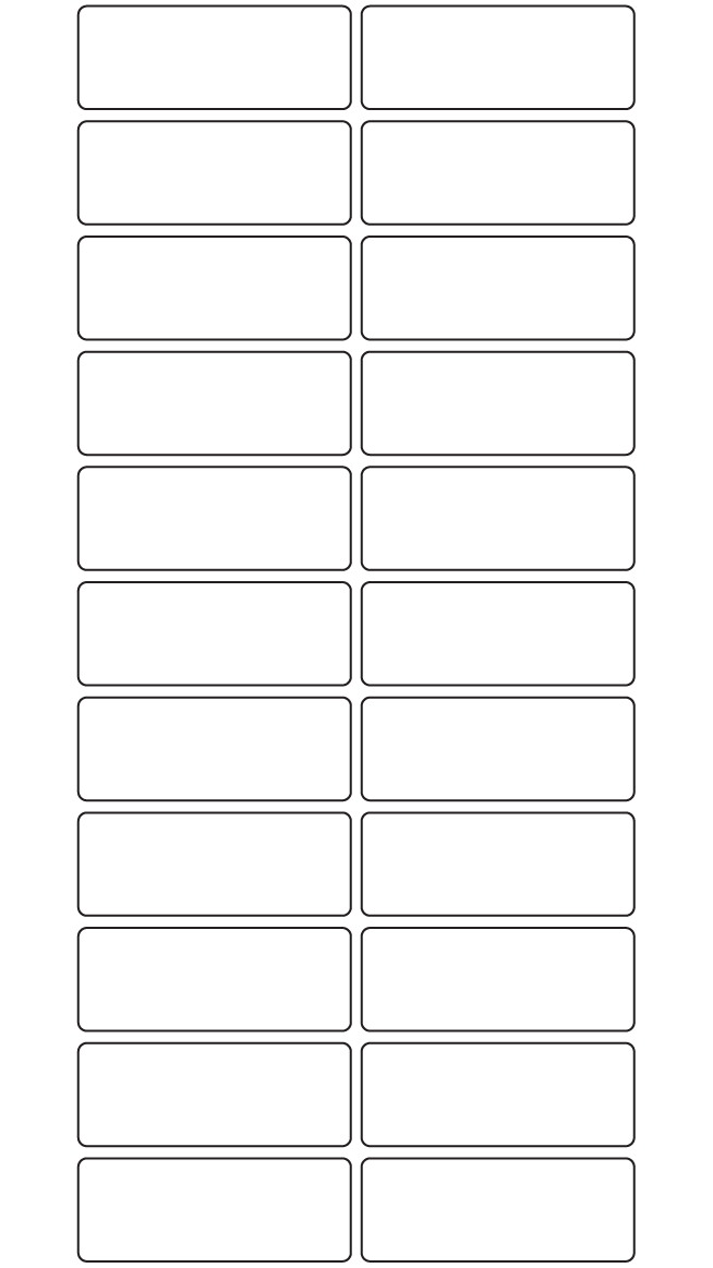 Rectangle Labels 63.5mm x 24mm - 5220 labels per roll