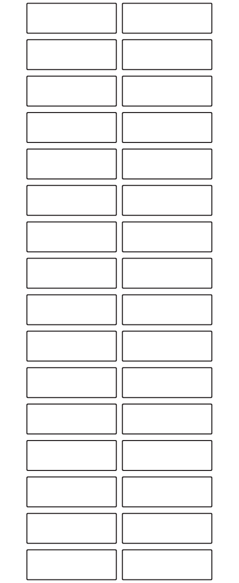 Rectangle Labels 45mm x 15mm - 7670 labels per roll