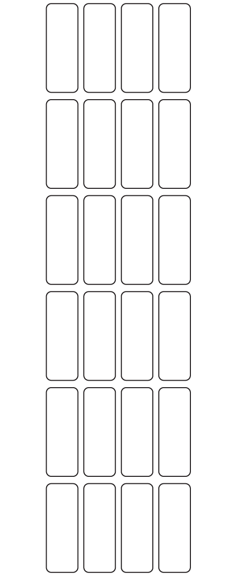 Rectangle Labels 16mm x 45mm - 5750 labels per roll