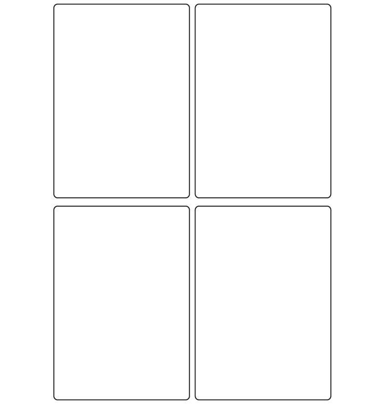 Rectangle Labels 70.5mm x 100.5mm - 1340 labels per roll