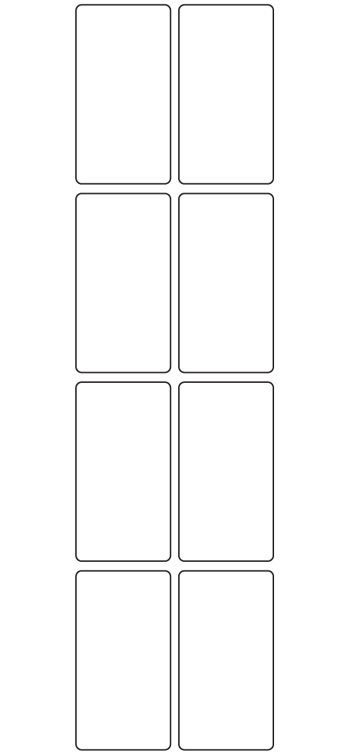 Rectangle Labels 33.8mm x 64mm - 2080 labels per roll