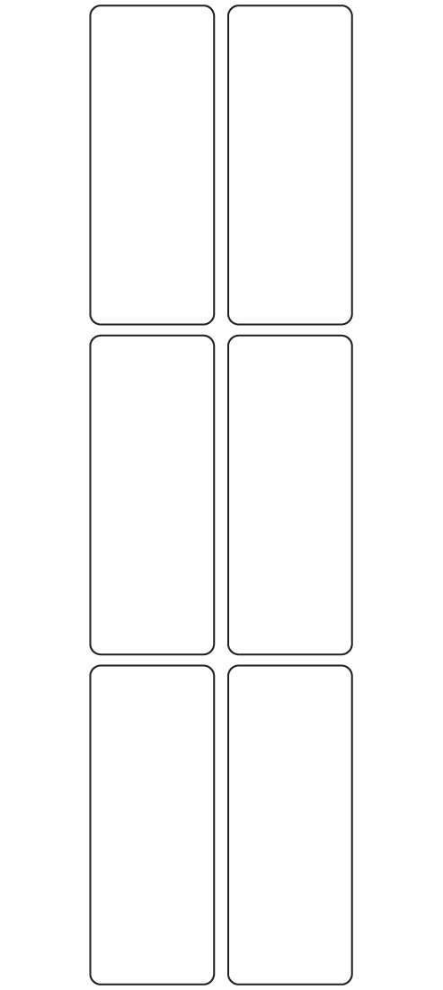 Rectangle Labels 35mm x 90mm - 1500 labels per roll