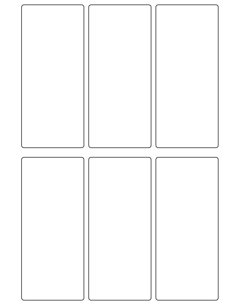 Rectangle Labels 52mm x 119mm - 1650 labels per roll