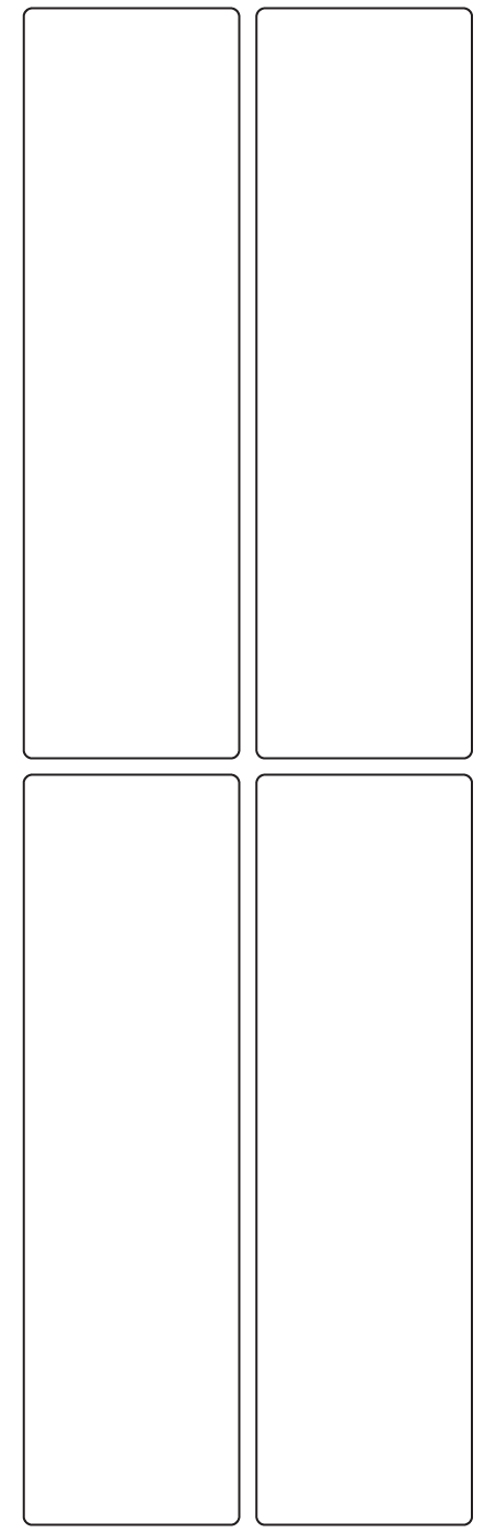 Rectangle Labels 50mm x 174mm - 790 labels per roll