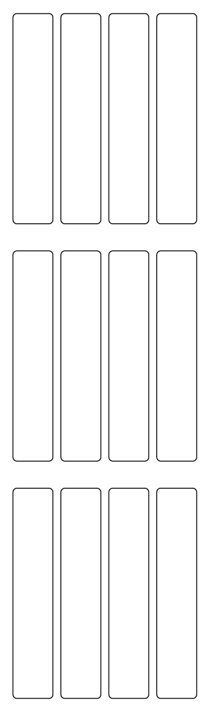 Rectangle Labels 20mm x 105mm - 2360 labels per roll