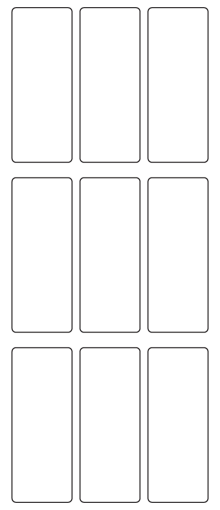 Rectangle Labels 30mm x 77mm - 2480 labels per roll
