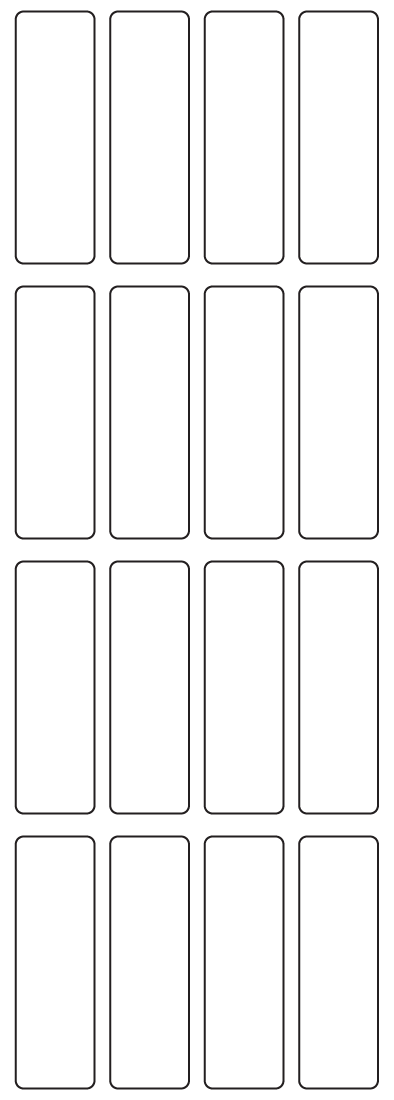 Rectangle Labels 20mm x 64mm - 4010 labels per roll