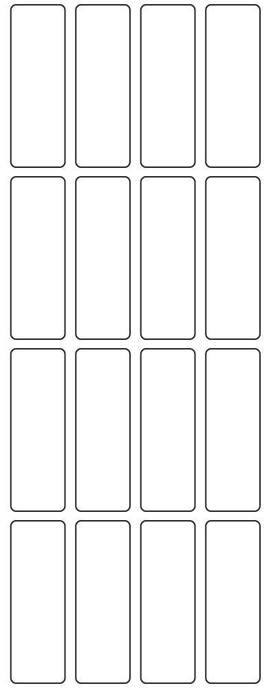 Rectangle Labels 20mm x 60mm - 4410 labels per roll