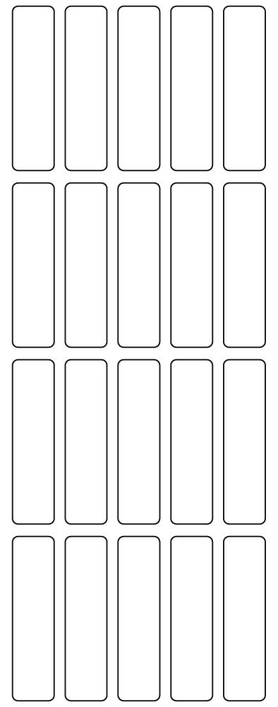 Rectangle Labels 15mm x 59mm - 5510 labels per roll
