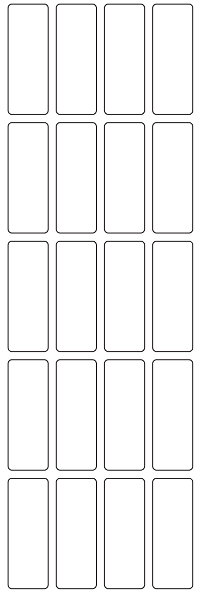 Rectangle Labels 20mm x 55mm - 4740 labels per roll