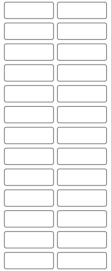 Rectangle Labels 51mm x 17mm - 6510 labels per roll