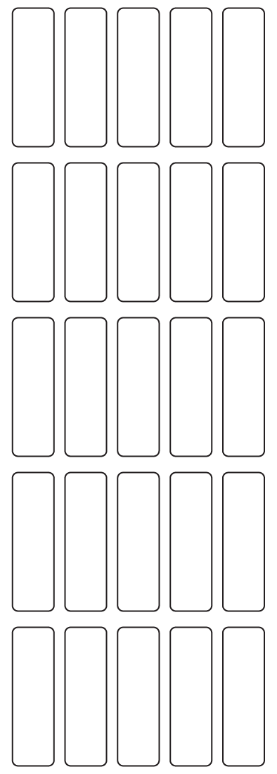 Rectangle Labels 15mm x 50mm - 6260 labels per roll