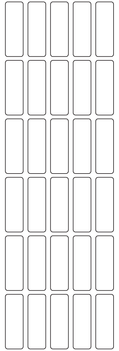 Rectangle Labels 15mm x 46mm - 7110 labels per roll
