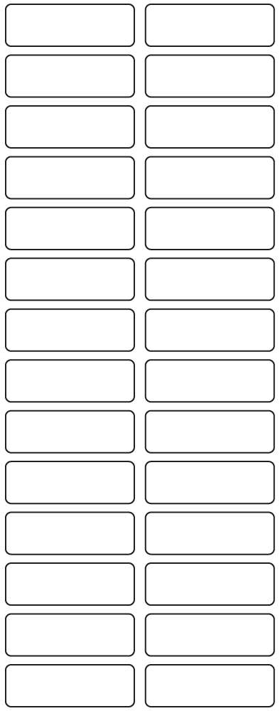 Rectangle Labels 46mm x 15mm - 7720 labels per roll