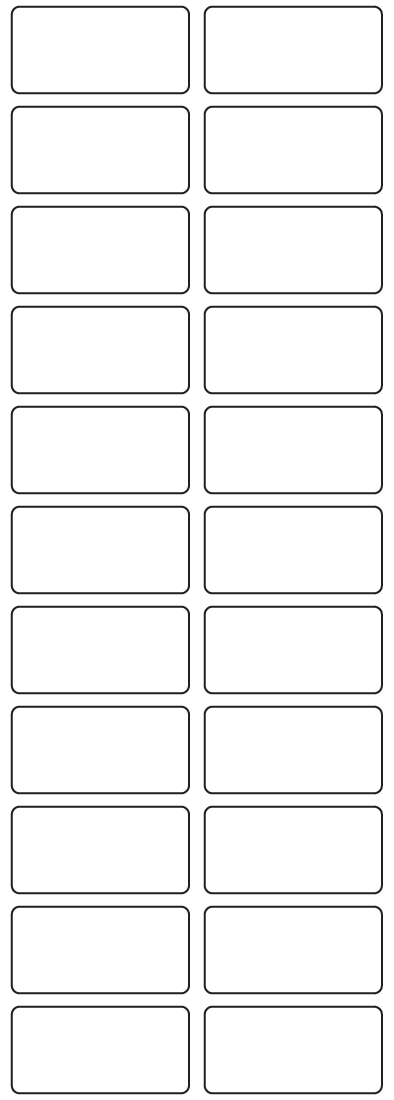 Rectangle Labels 45mm x 22mm - 5510 labels per roll