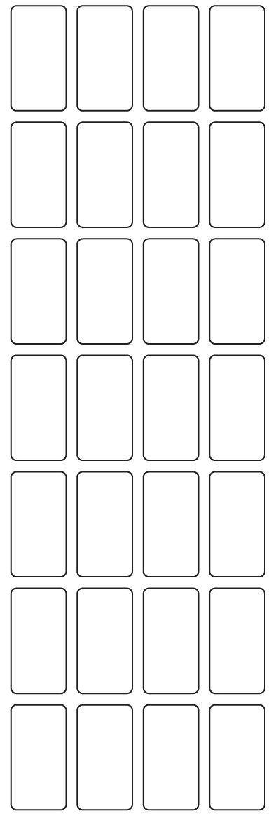 Rectangle Labels 20mm x 38mm - 6640 labels per roll