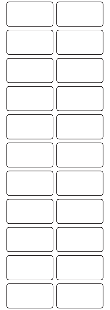 Rectangle Labels 38mm x 20mm - 6060 labels per roll