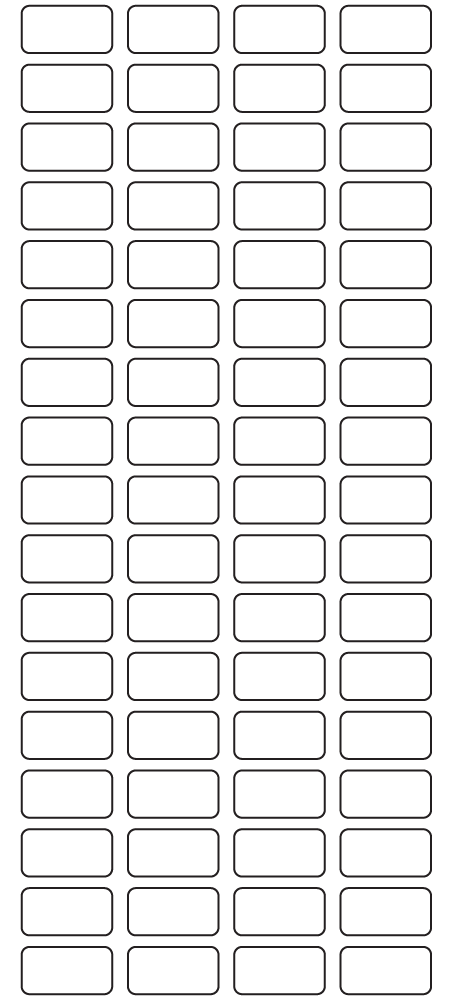 Rectangle Labels 23mm x 12mm - 18740 labels per roll