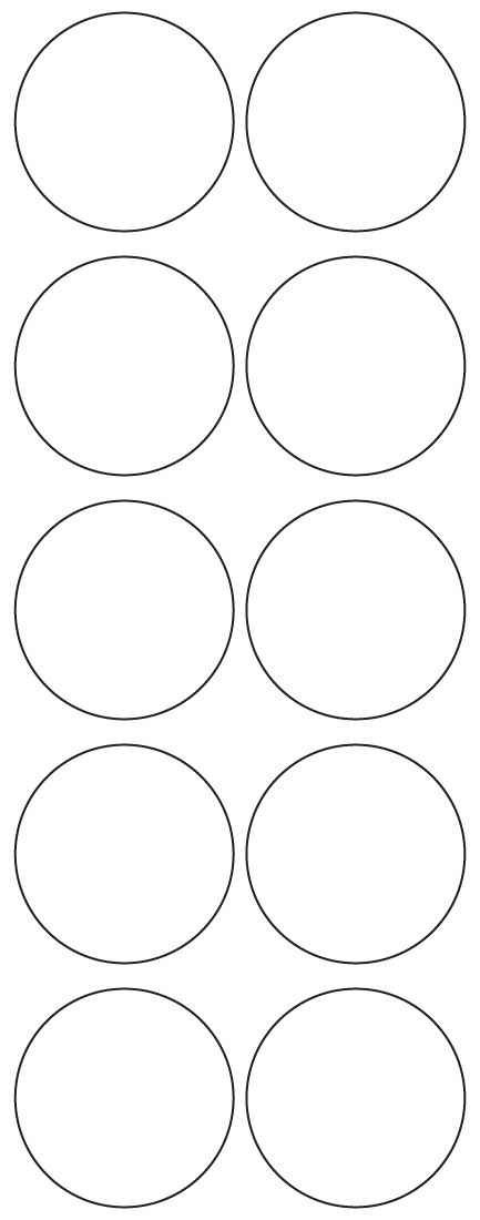 Circle Labels 50mm dia - 2510 labels per roll Circle Labels 50mm dia - 2510 labels per roll