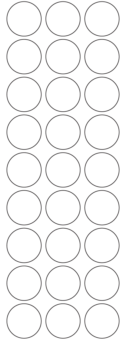 Circle Labels 30mm dia - 6400 labels per roll Circle Labels 30mm dia - 6400 labels per roll