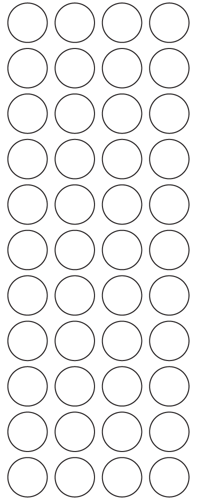 Circle Labels 20mm dia - 12130 labels per roll Circle Labels 20mm dia - 12130 labels per roll