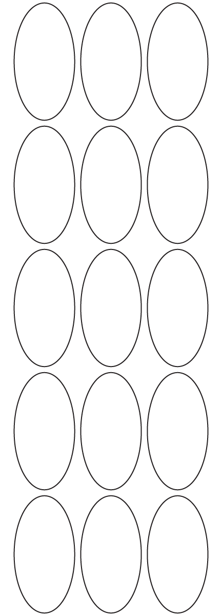 Oval Labels 30mm x 58mm - 3440 labels per roll Oval Labels 30mm x 58mm - 3440 labels per roll