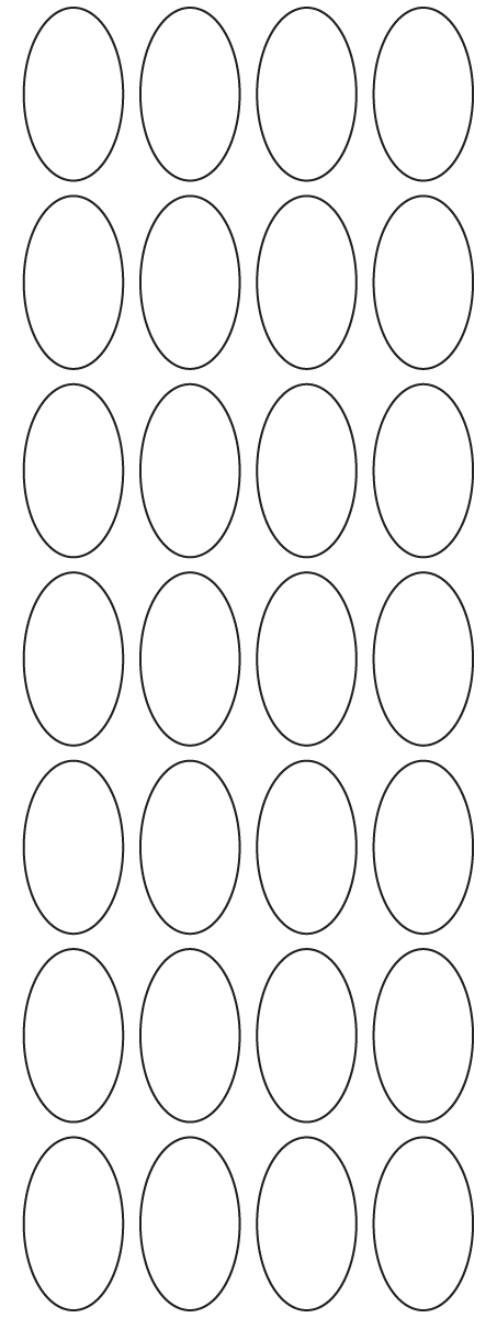 Oval Labels 23mm x 40mm - 6430 labels per roll Oval Labels 23mm x 40mm - 6430 labels per roll