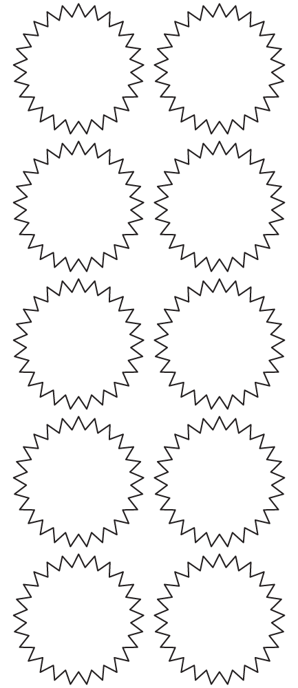 Starburst Labels 48mm x 48mm - 2760 labels per roll Starburst Labels 48mm x 48mm - 2760 labels per roll