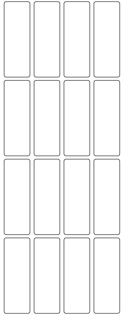 Rectangle Labels 25mm x 73mm - 3670 labels per roll