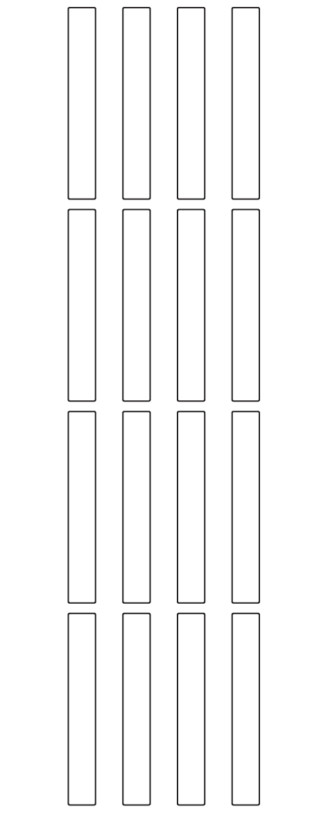 Rectangle Labels 10mm x 70mm - 3790 labels per roll