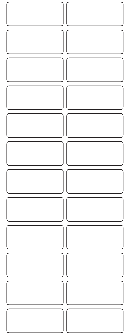 Rectangle Labels 50mm x 21mm - 5690 labels per roll