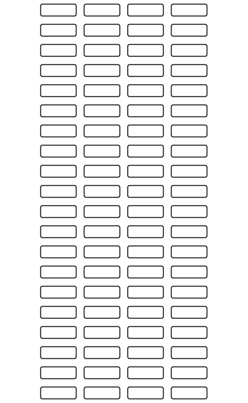 Rectangle Labels 18mm x 6mm - 27560 labels per roll