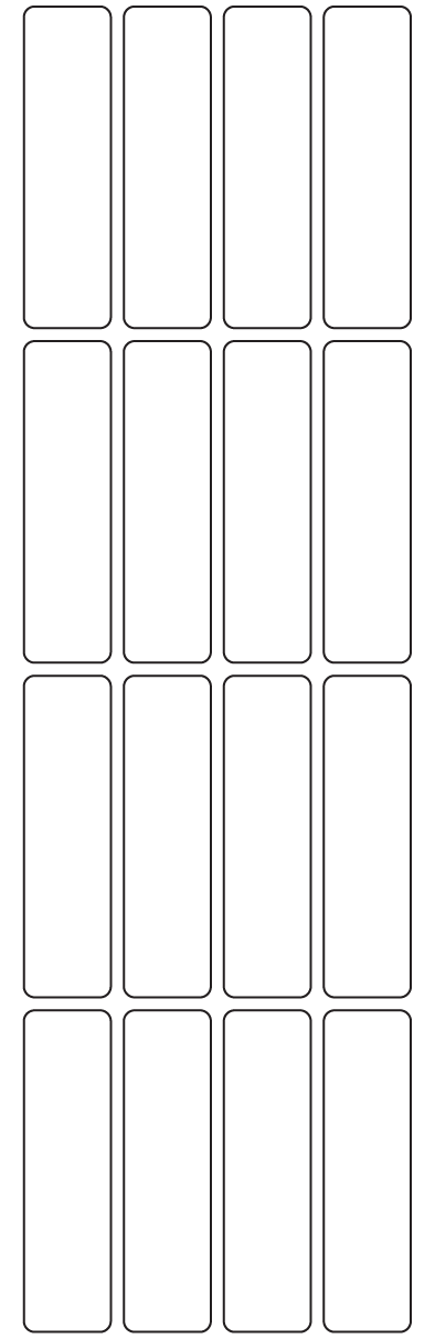 Rectangle Labels 20mm x 74mm - 3640 labels per roll