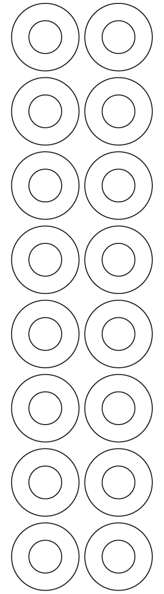 Donut Labels 35mm dia - 3640 labels per roll Donut Labels 35mm dia - 3640 labels per roll