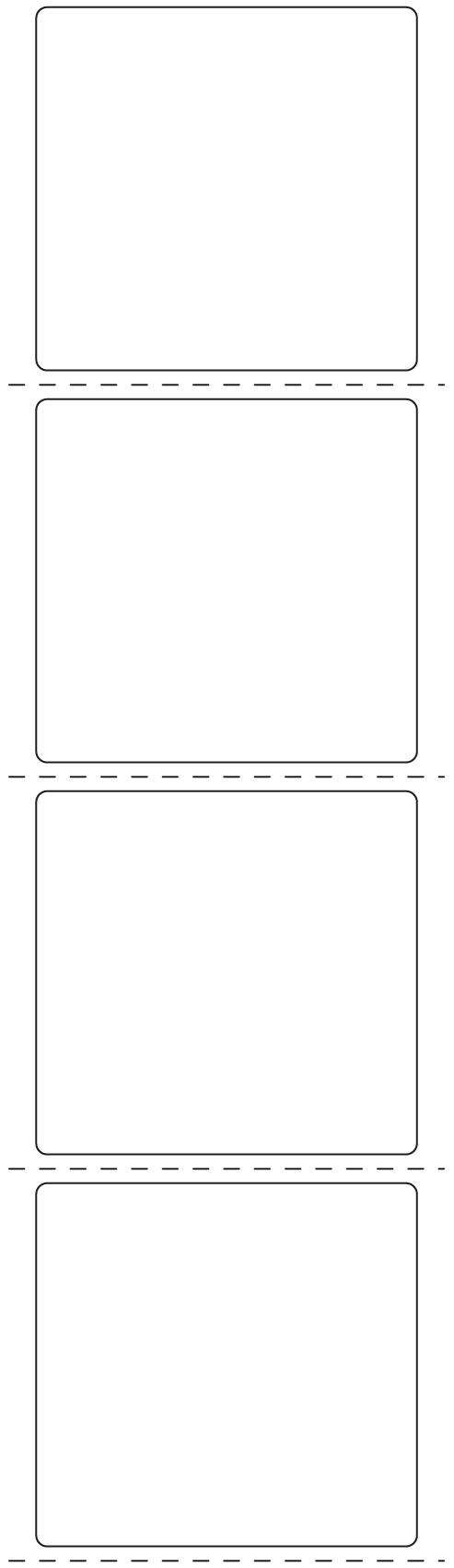 Rectangle Labels 105mm x 100mm - 650 labels per roll