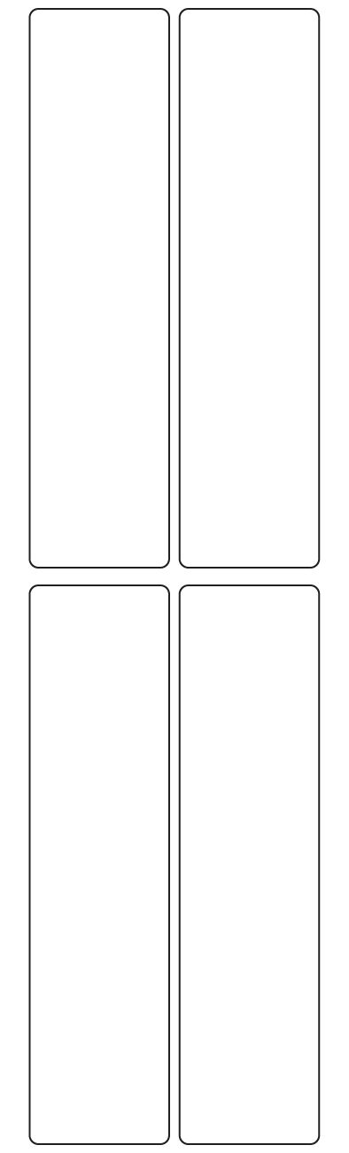 Rectangle Labels 40mm x 160mm - 850 labels per roll