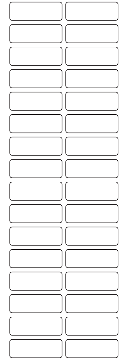 Rectangle Labels 43mm x 15mm - 7590 labels per roll