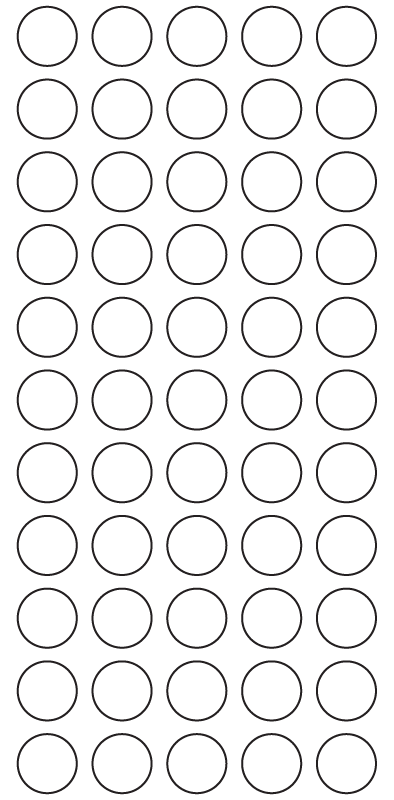 Circle Labels 15mm dia - 18950 labels per roll Circle Labels 15mm dia - 18950 labels per roll