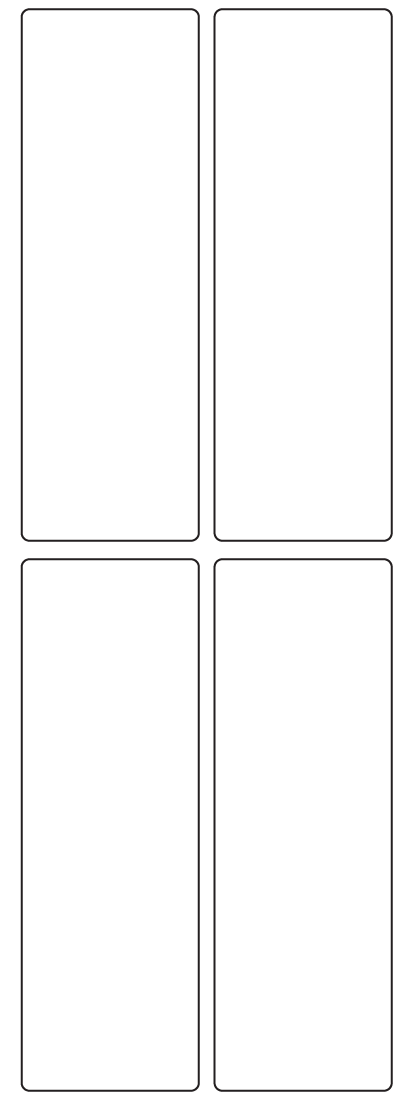 Rectangle Labels 45mm x 135mm - 1000 labels per roll
