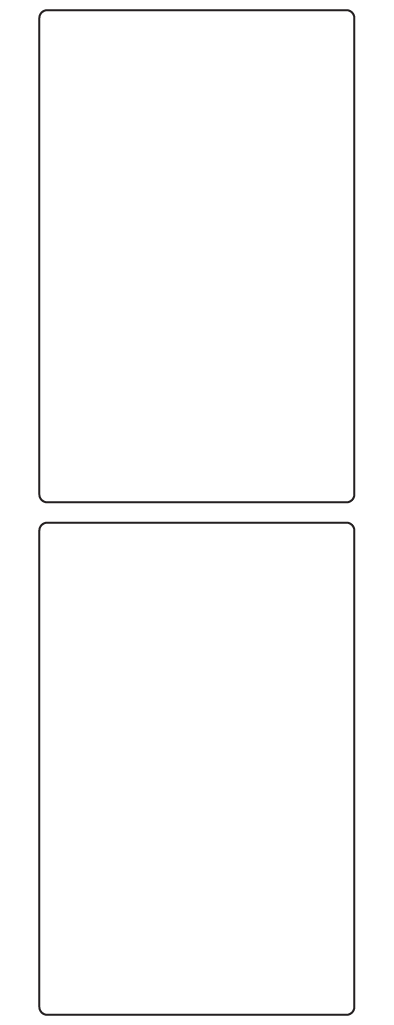 Rectangle Labels 80mm x 125mm - 540 labels per roll