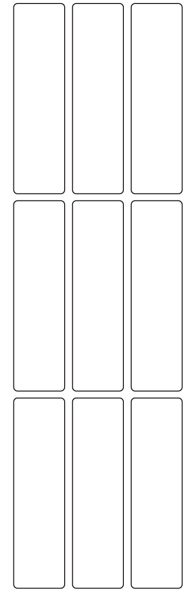 Rectangle Labels 26mm x 97mm - 2090 labels per roll