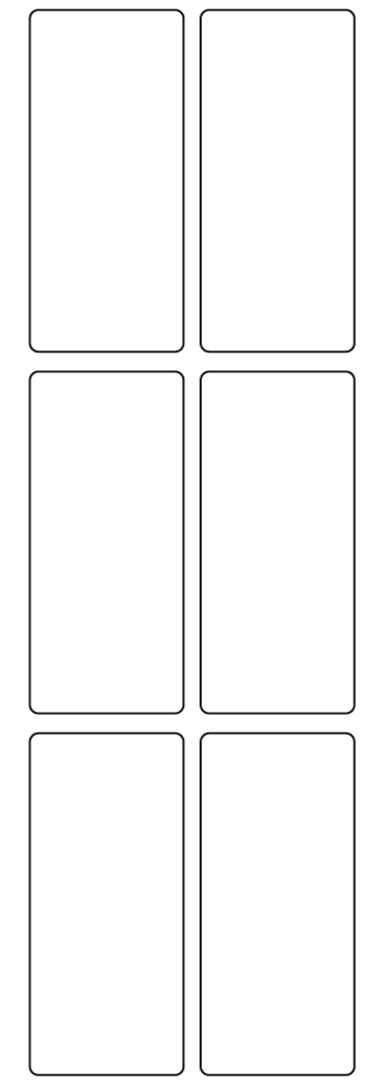 Rectangle Labels 36mm x 80mm - 1650 labels per roll