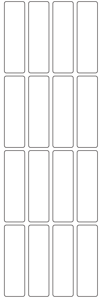 Rectangle Labels 21mm x 73mm - 3670 labels per roll