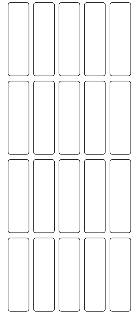 Rectangle Labels 18mm x 63mm - 6480 labels per roll