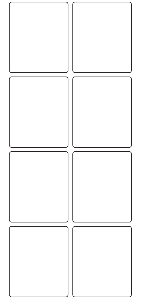 Rectangle Labels 50mm x 60mm - 2200 labels per roll