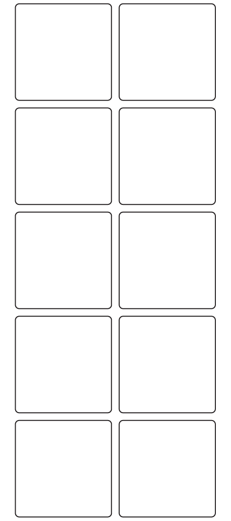 Rectangle Labels 50mm x 50mm - 2590 labels per roll