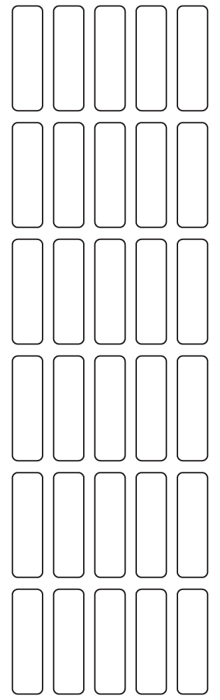 Rectangle Labels 11mm x 38mm - 8270 labels per roll