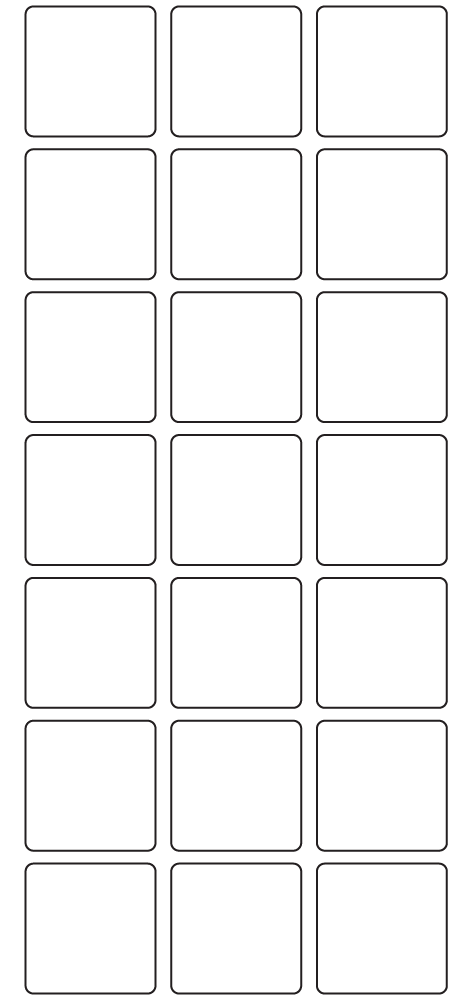 Rectangle Labels 33mm x 33mm - 5790 labels per roll