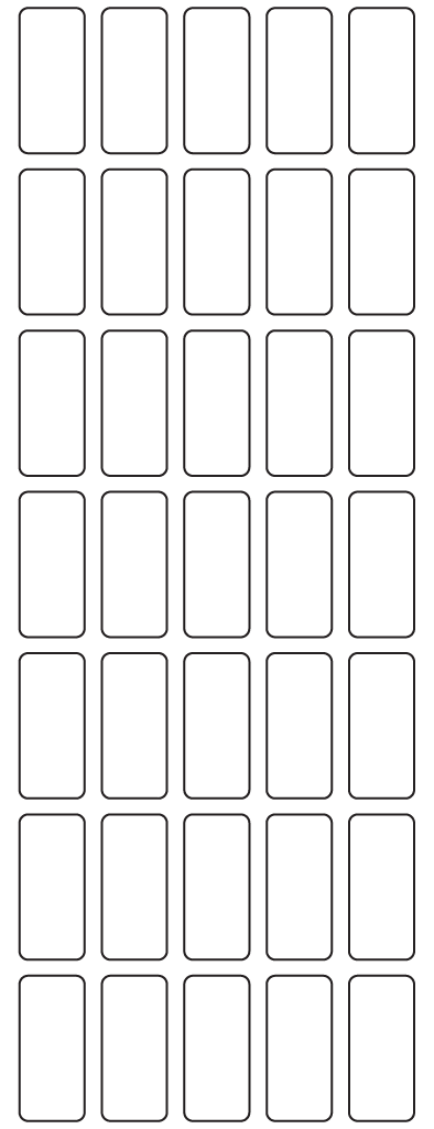 Rectangle Labels 15mm x 33.5mm - 9410 labels per roll